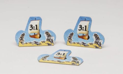 Pack of Harbours 3 for 1 Catan cardboard counters